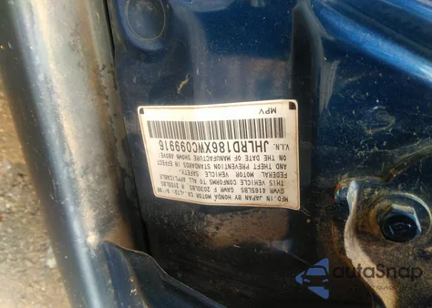 1998 Honda Cr-V Ex from USA, damaged, VIN JHLRD186XWC099916